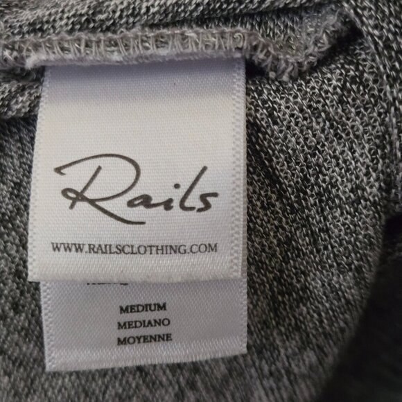 Rails Murray Sweatshirt Melange Grey Leopard Pullover Hooded Size M - Picture 8 of 10